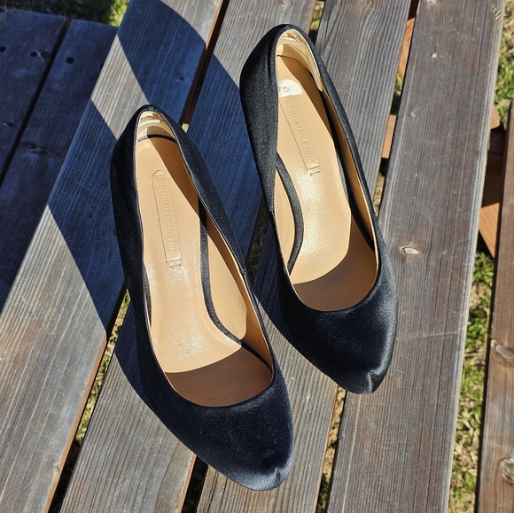 BCBGMaxAzria black satiny stilettos - Picture 9 of 9